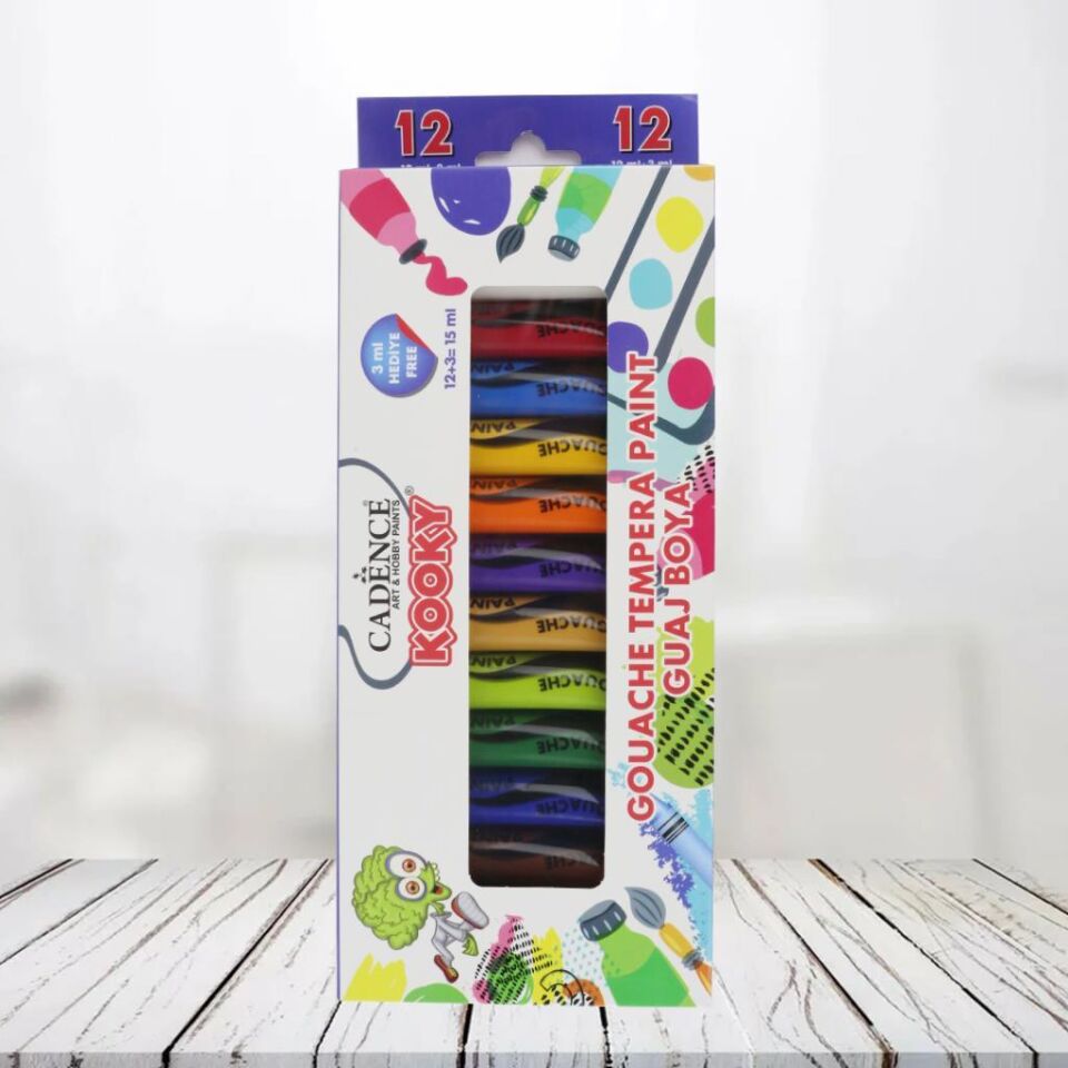 Cadence Kooky Guaj Boya 15ml 12 li Set