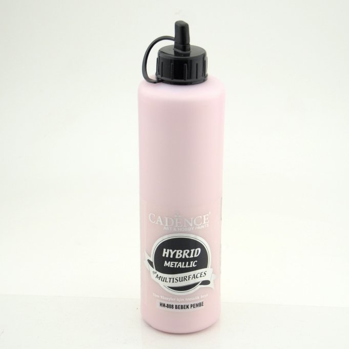 Cadence Hibrit Metalik Multisurface Boya HM808 Bebek Pembe 500ML
