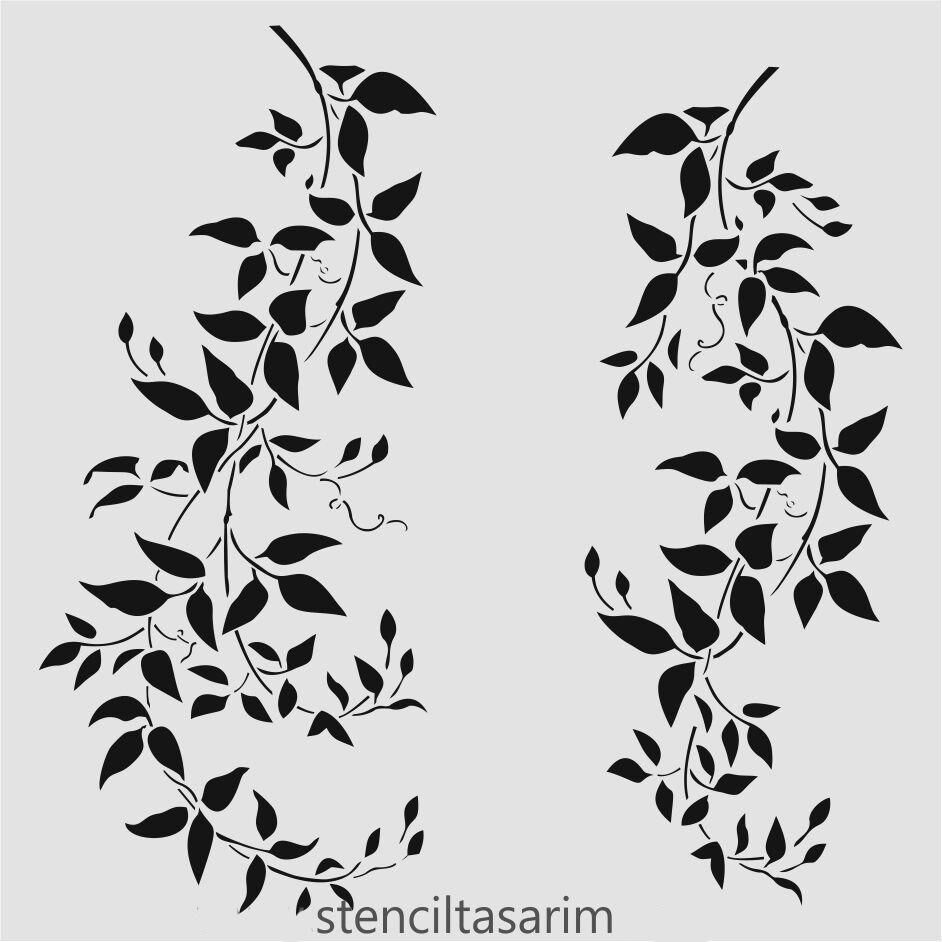 Çiçek Desen Stencil Şablon (40x40) F-144