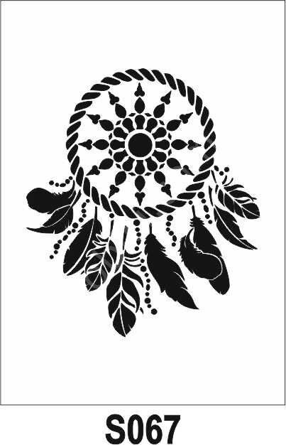 Diğer Karışık Desenler Stencil Şablon (25x25) S-067