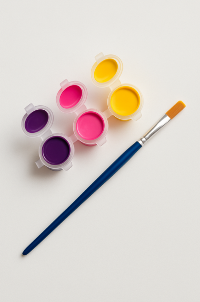 Ehobici 3 Renk Akrilik Boya Seti + Fırça