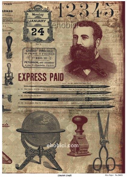 Lineart Pirinç Dekopaj Kağıdı Model - 3415