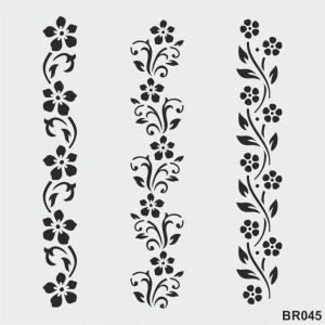 Border Desen Stencil Şablon (30x30) BR-045