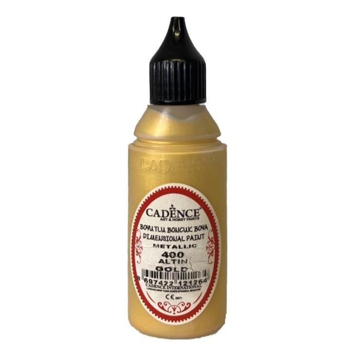 Cadence Metalik Boncuk Boya 400 Altın 50ml