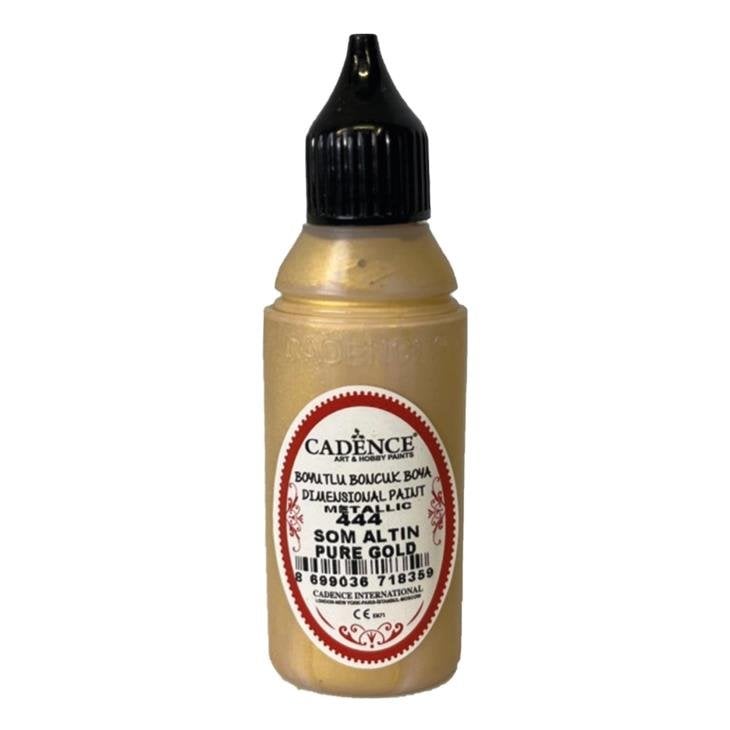 Cadence Metalik Boncuk Boya 444 Som Altın 50ml