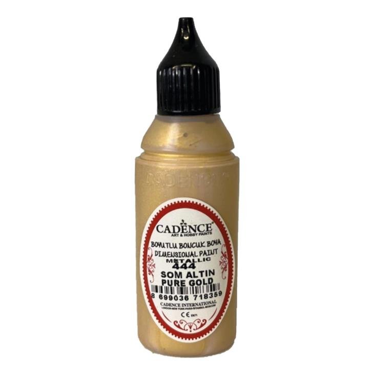 Cadence Metalik Boncuk Boya 444 Som Altın 50ml