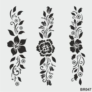 Border Desen Stencil Şablon (25x25) BR-047
