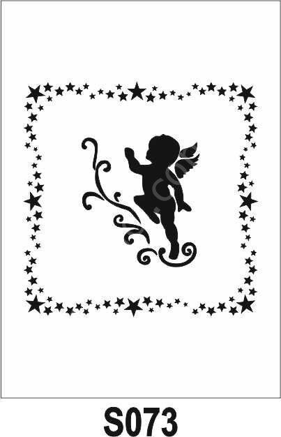 Diğer Karışık Desenler Stencil Şablon (25x25) S-073