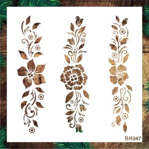 Border Desen Stencil Şablon (30x30) BR-047