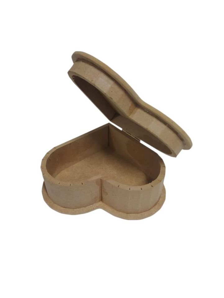 Ahşap Kalp Kutu 16x16cm