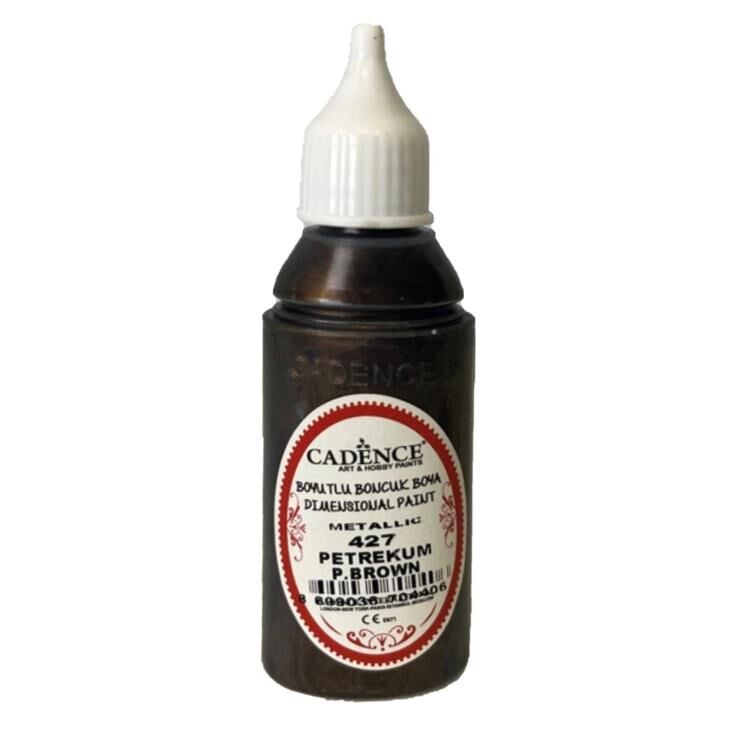 Cadence Metalik Boncuk Boya 427 Petrol Kahve 50ml