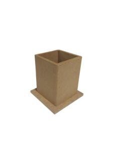 Ahşap Kalemlik Kutu 9,5x9cm
