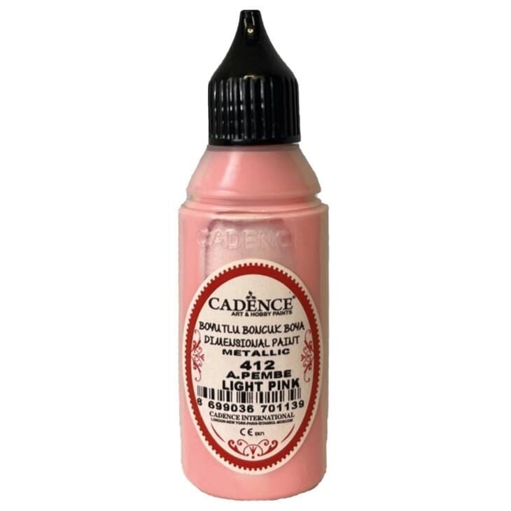Cadence Metalik Boncuk Boya 412 Açık Pembe 50ml