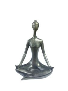 Yogacı Kız Mumluk Antrasit 19x13cm