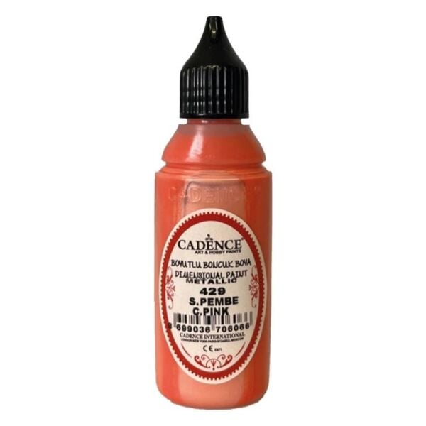 Cadence Metalik Boncuk Boya 429 Şeker Pembe 50ml