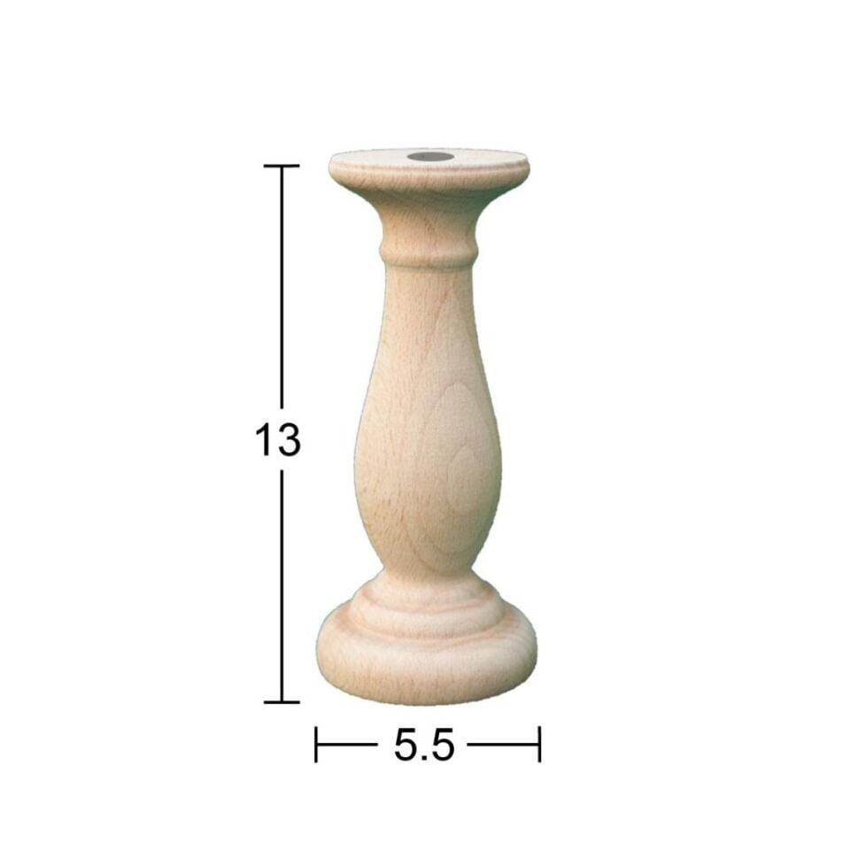 Ahşap Şamdan 13x5,5cm ŞA60