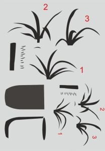 Boyutlu Desen Stencil Şablon (25x35) BY-062