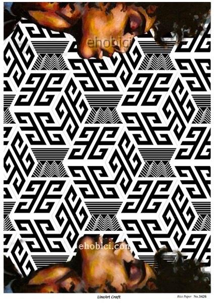 Lineart Pirinç Dekopaj Kağıdı Model - 3426
