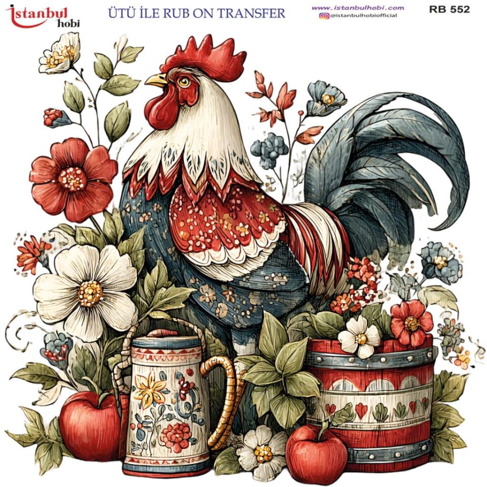 Ütü ile Rub On Transfer Kağıdı 30x30cm RB-552