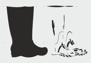 Boyutlu Desen Stencil Şablon (21x30) BY-063