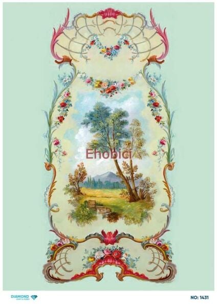 Diamond Pirinç Dekopaj Kağıdı - 1431