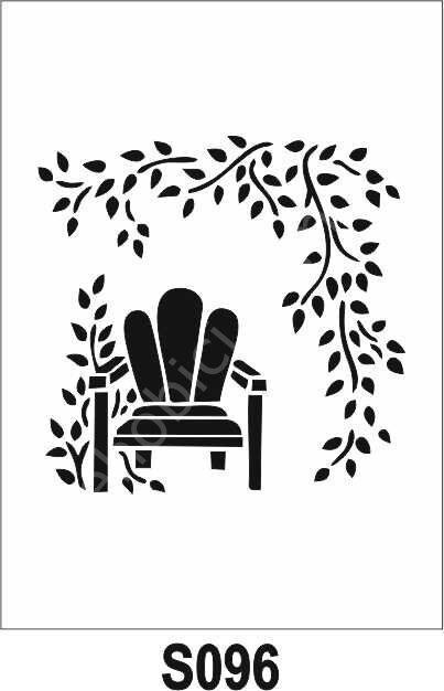 Diğer Karışık Desenler Stencil Şablon (25x25) S-096
