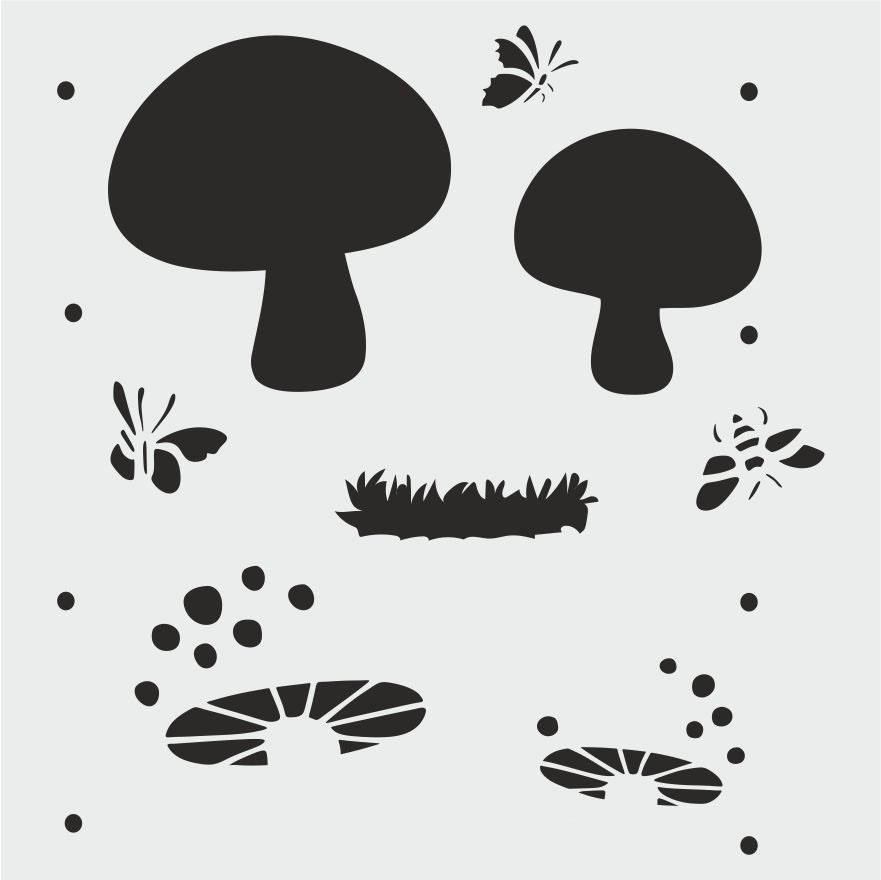 Boyutlu Desen Stencil Şablon (20x20) BY-064