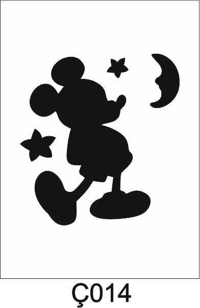 Çocuk Desen Stencil Şablon (15x15) Ç-014