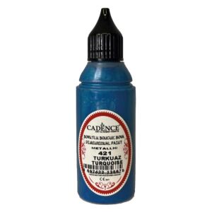 Cadence Metalik Boncuk Boya 421 Turkuaz 50ml