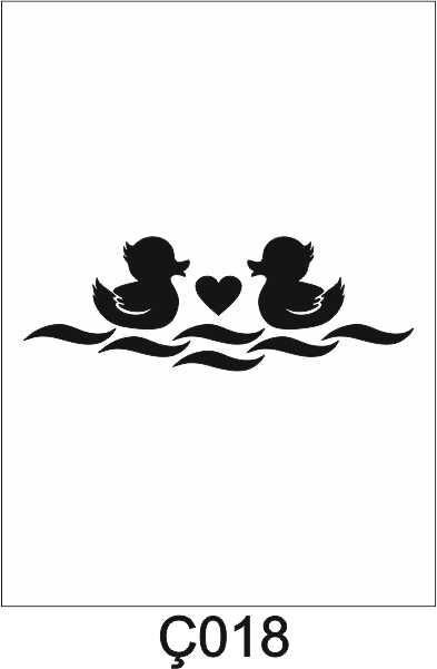 Çocuk Desen Stencil Şablon (10x20) Ç-018