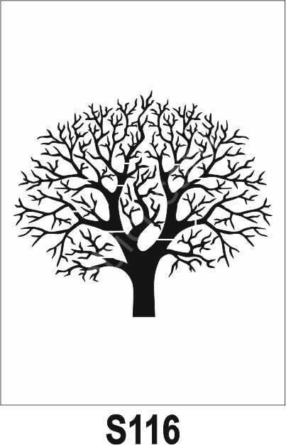 Diğer Karışık Desenler Stencil Şablon (25x25) S-116