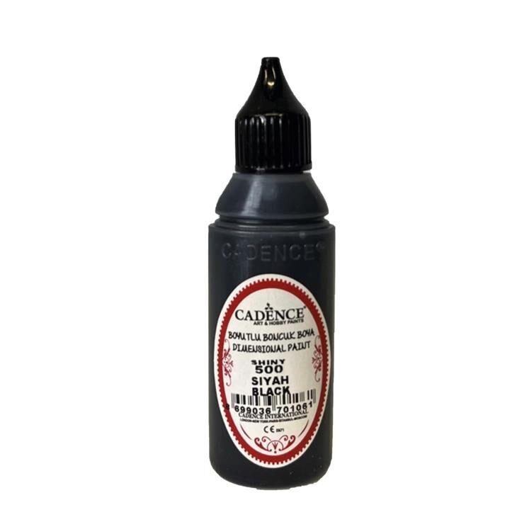 Cadence Opak Boncuk Boya 500 Siyah 50ml