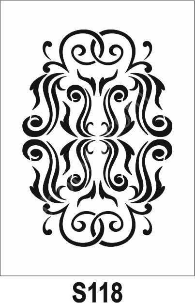 Diğer Karışık Desenler Stencil Şablon (21x30) S-118