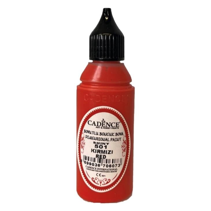 Cadence Opak Boncuk Boya 501 Kırmızı 50ml