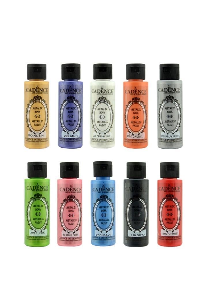 Cadence Metalik Boya Seti 10 Renk 70ml