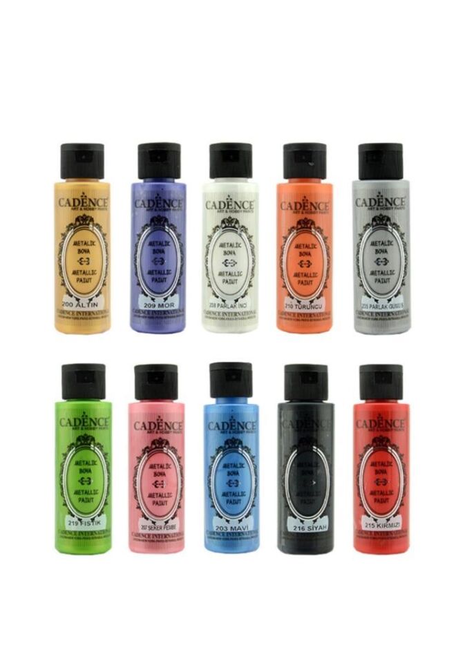 Cadence Metalik Boya Seti 10 Renk 70ml