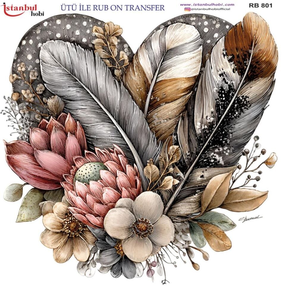 Ütü ile Rub On Transfer Kağıdı 30x30cm RB-801