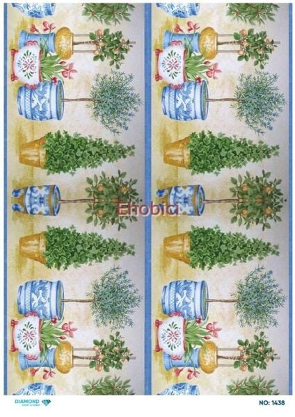 Diamond Pirinç Dekopaj Kağıdı - 1438