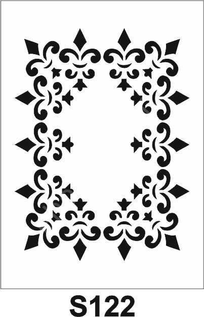 Diğer Karışık Desenler Stencil Şablon (21x30) S-122