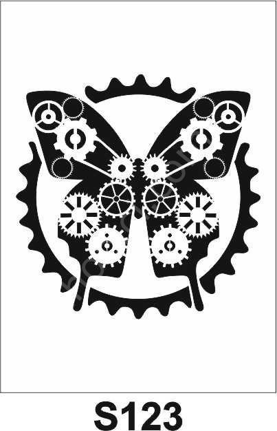 Diğer Karışık Desenler Stencil Şablon (25x25) S-123