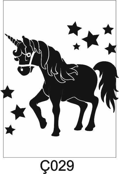 Çocuk Desen Stencil Şablon (30x30) Ç-029