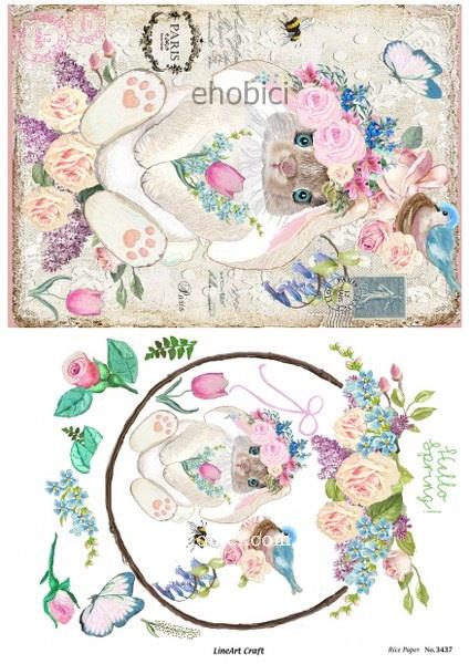 Lineart Pirinç Dekopaj Kağıdı Model - 3437