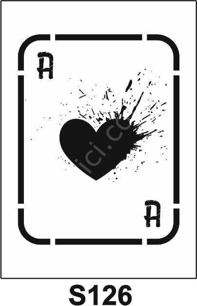 Diğer Karışık Desenler Stencil Şablon (15x20) S-126