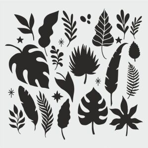 Çiçek Desen Stencil Şablon (30x30) F-149