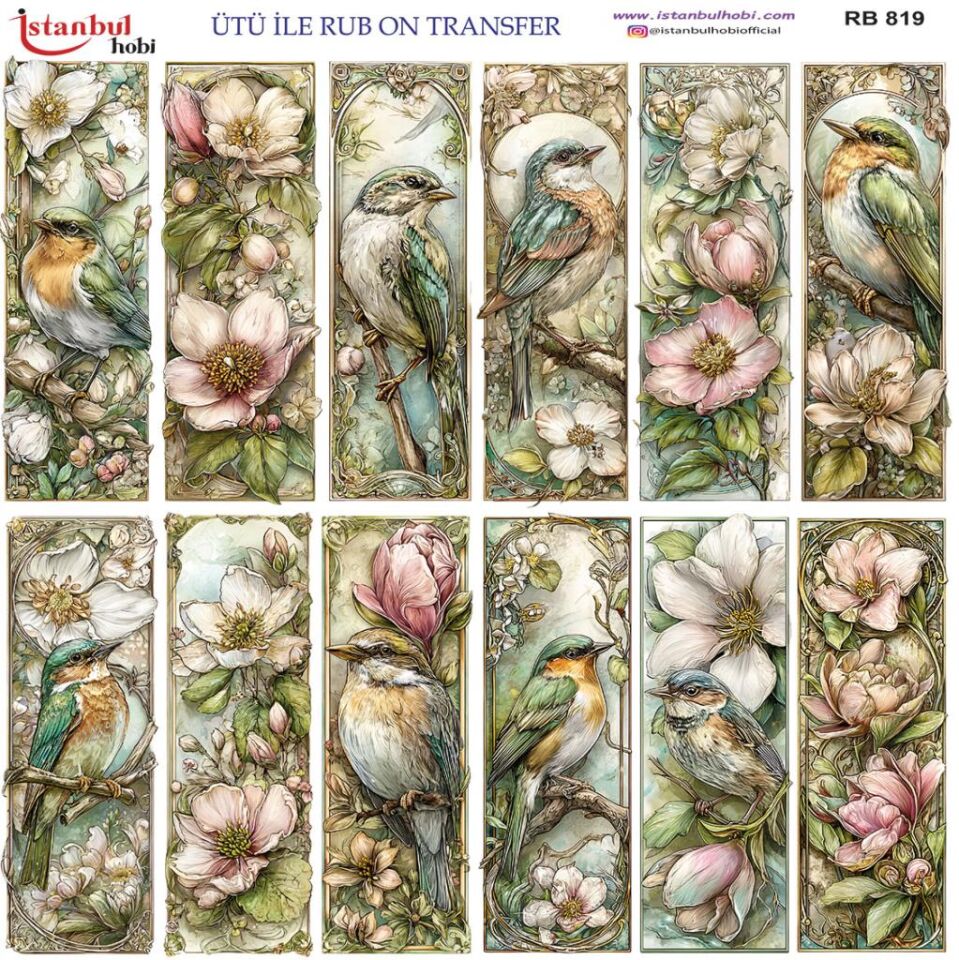 Ütü ile Rub On Transfer Kağıdı 30x30cm RB-819
