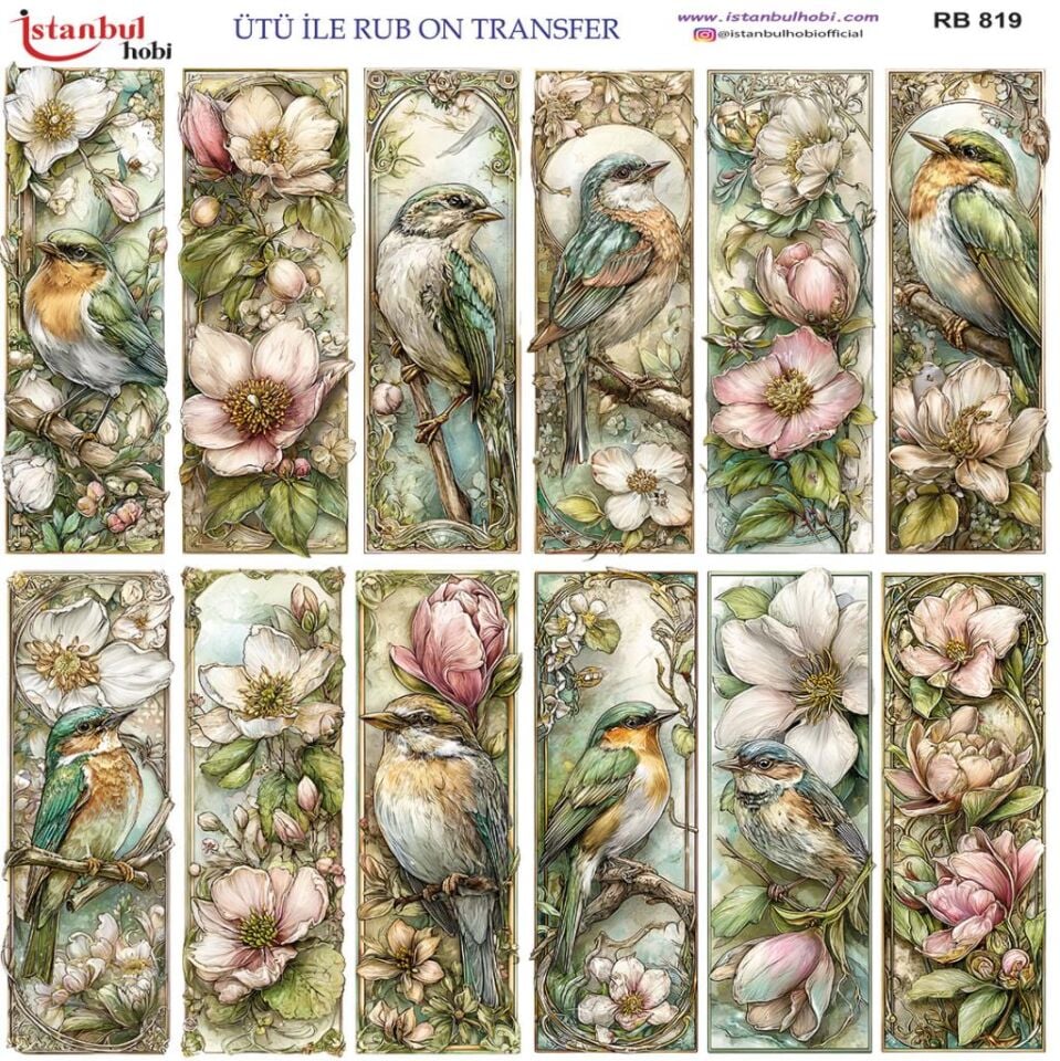 Ütü ile Rub On Transfer Kağıdı 30x30cm RB-819