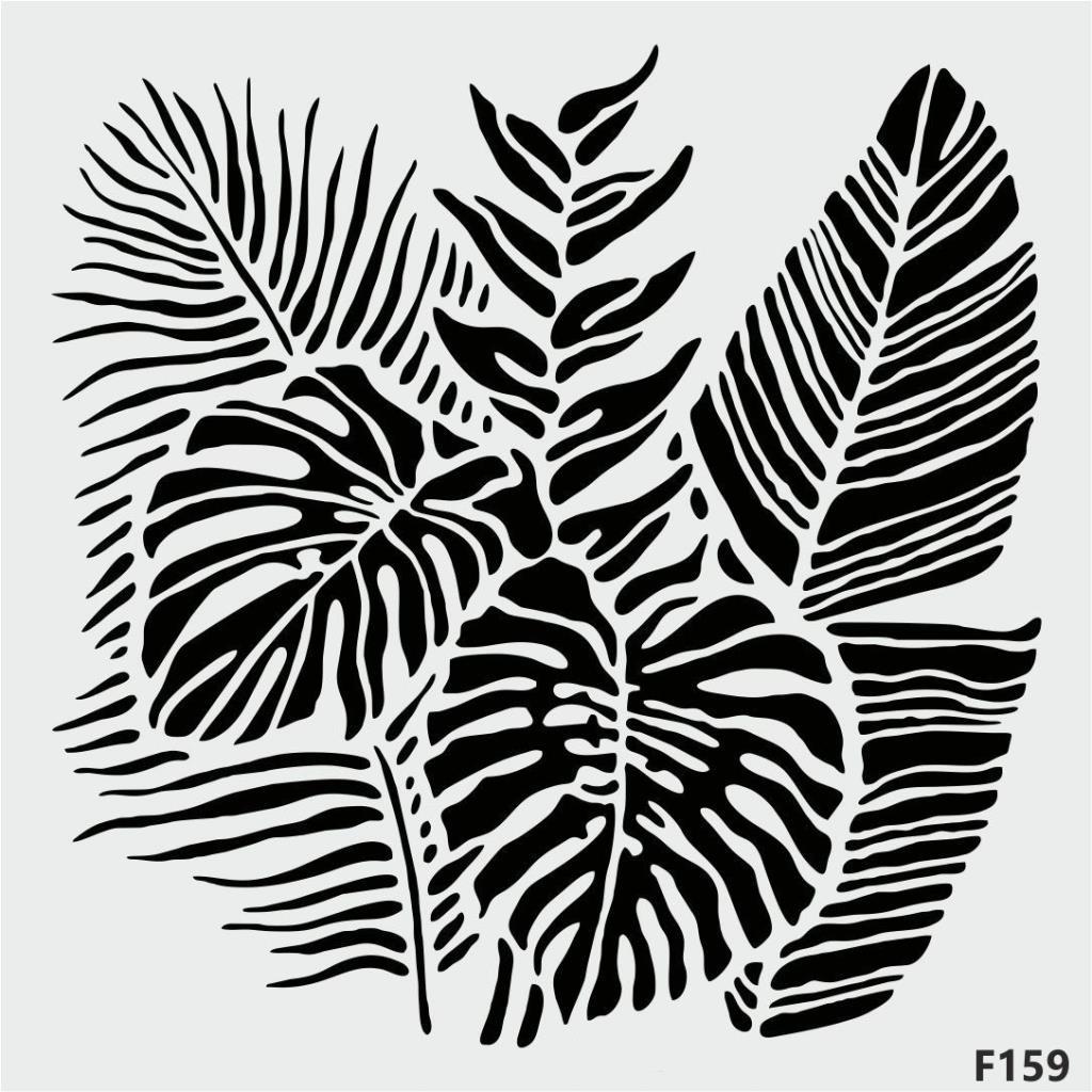 Çiçek Desen Stencil Şablon (40x40) F-159