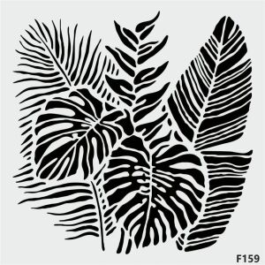 Çiçek Desen Stencil Şablon (40x40) F-159