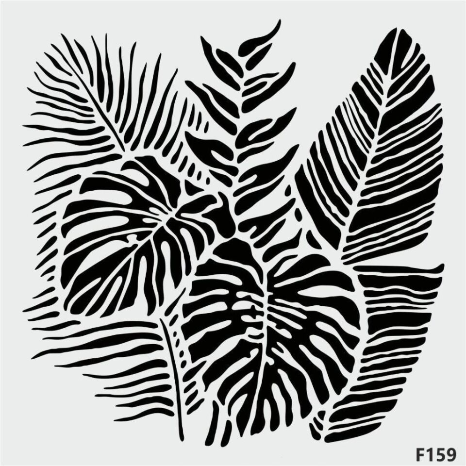 Çiçek Desen Stencil Şablon (40x40) F-159