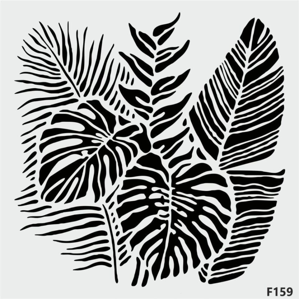 Çiçek Desen Stencil Şablon (40x40) F-159